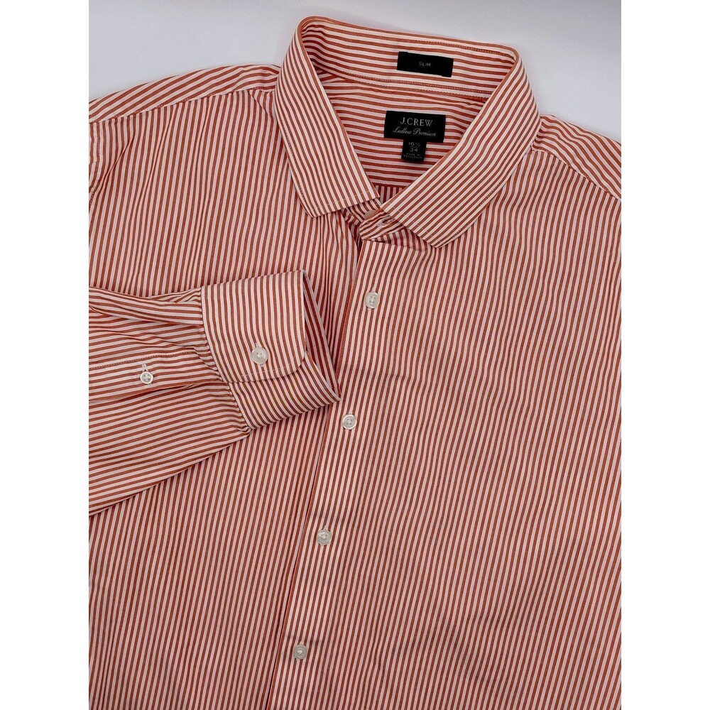 J Crew Ludlow Premium Slim Fit Dress Striped Shirt Men's 16.5/34 (Fit=16.5/32)